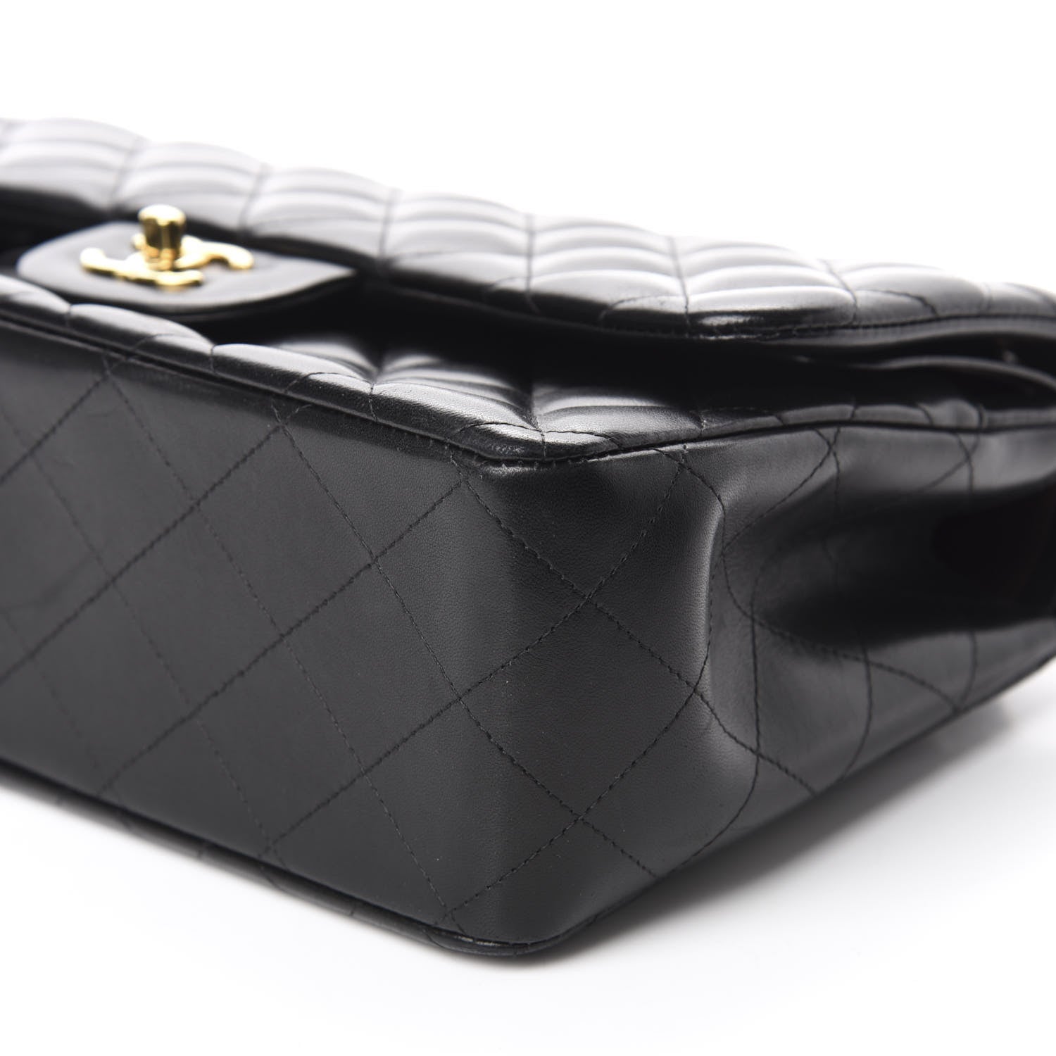 Chanel Lambskin Quilted Jumbo Double Flap Black 7 of 14