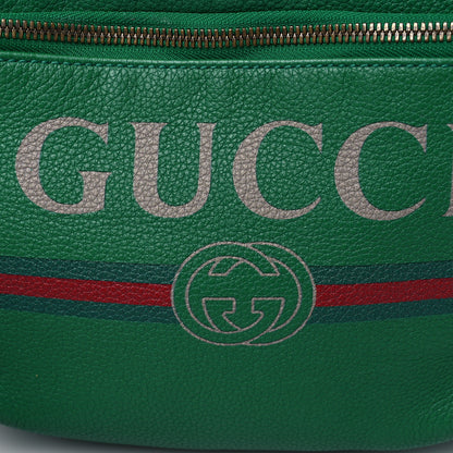 Gucci Grained Calfskin Logo Belt Bag Green 11 of 12