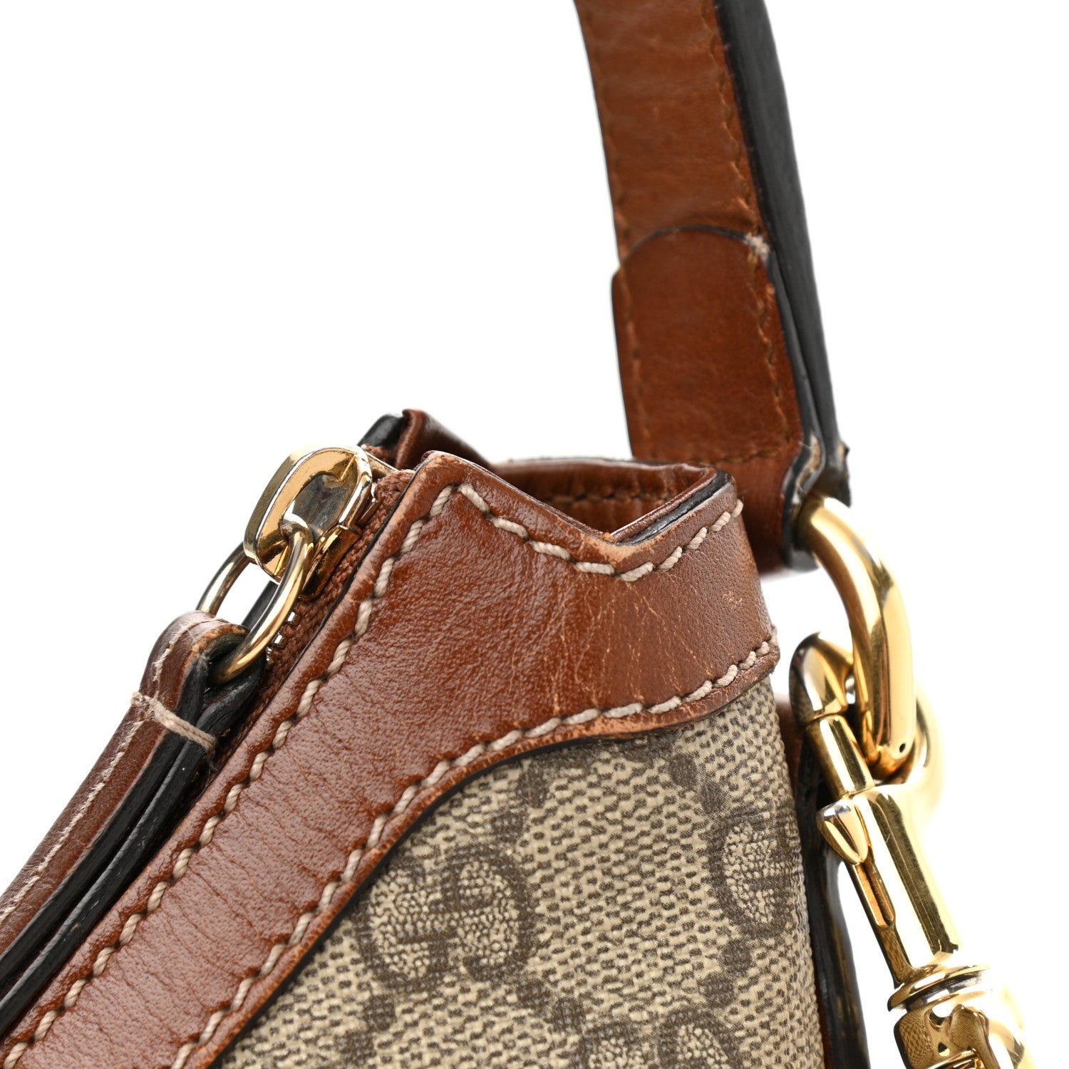 Gucci GG Supreme Monogram Linea A Hobo Brown 12 of 15