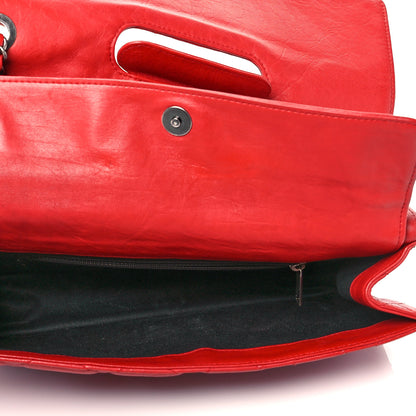 Chanel Washed Lambskin Jumbo Take Away Flap Red 4 of 9
