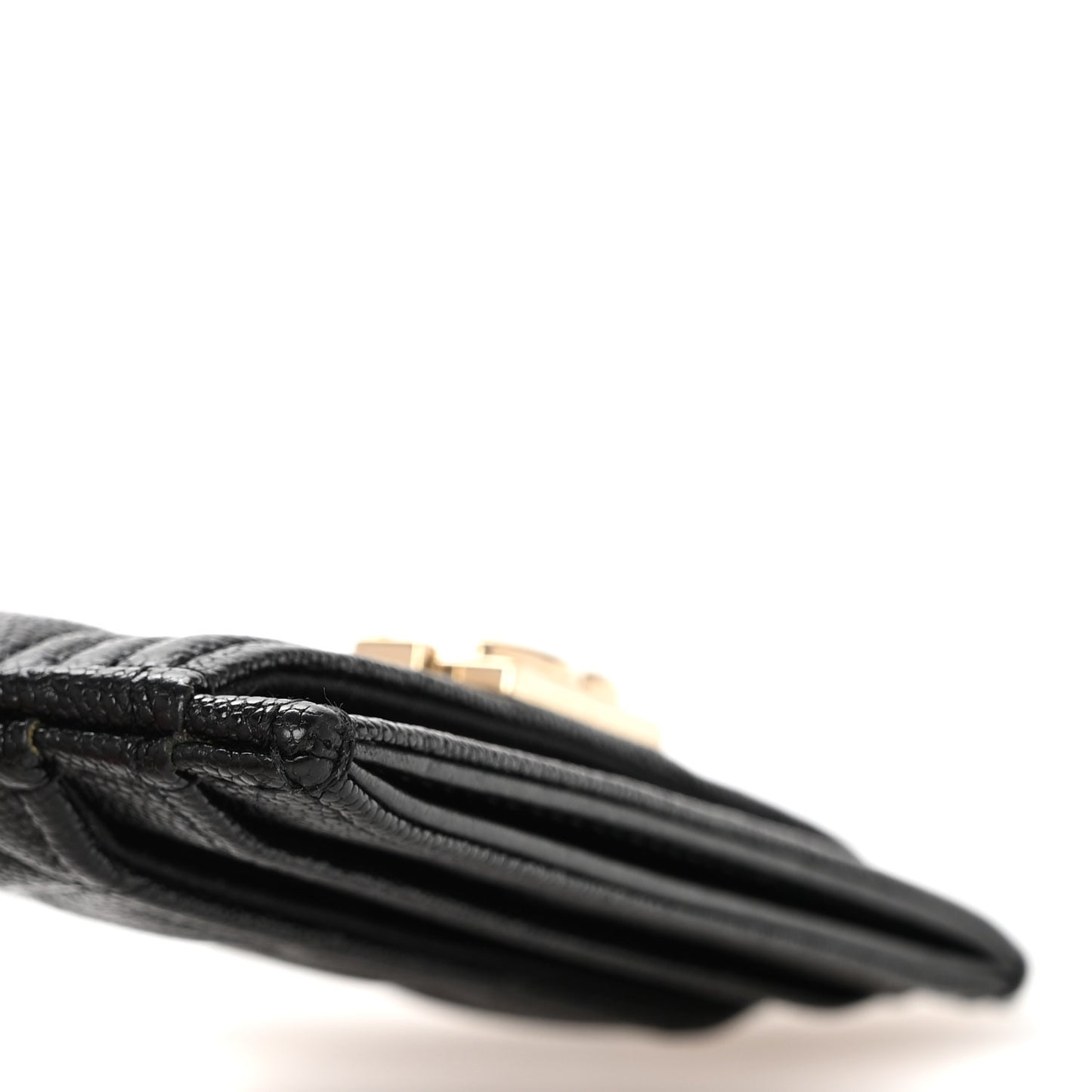 Caviar Quilted Boy Card Holder Black