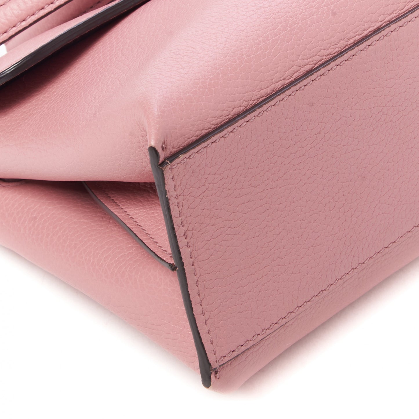 Cellarius Calfskin Small Bamboo Daily Top Handle Bag Carmine Rose