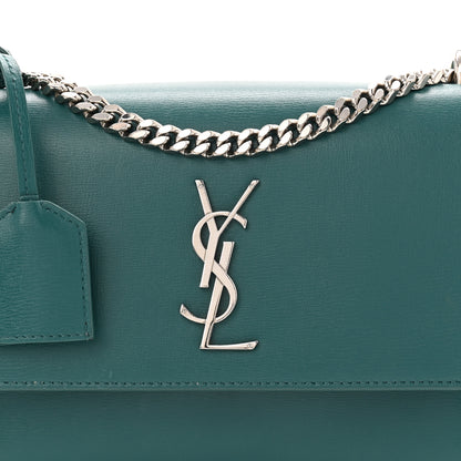 Saint Laurent Calfskin Medium Monogram Sunset Malachite 8 of 10