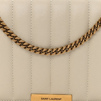 Saint Laurent Lambskin Matelasse Amalia Chain Shoulder Bag Creama Soft 7 of 9