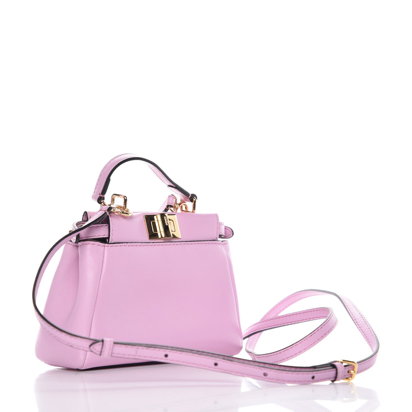 Shiny Nappa Micro Peekaboo Iconic Satchel Lavanda
