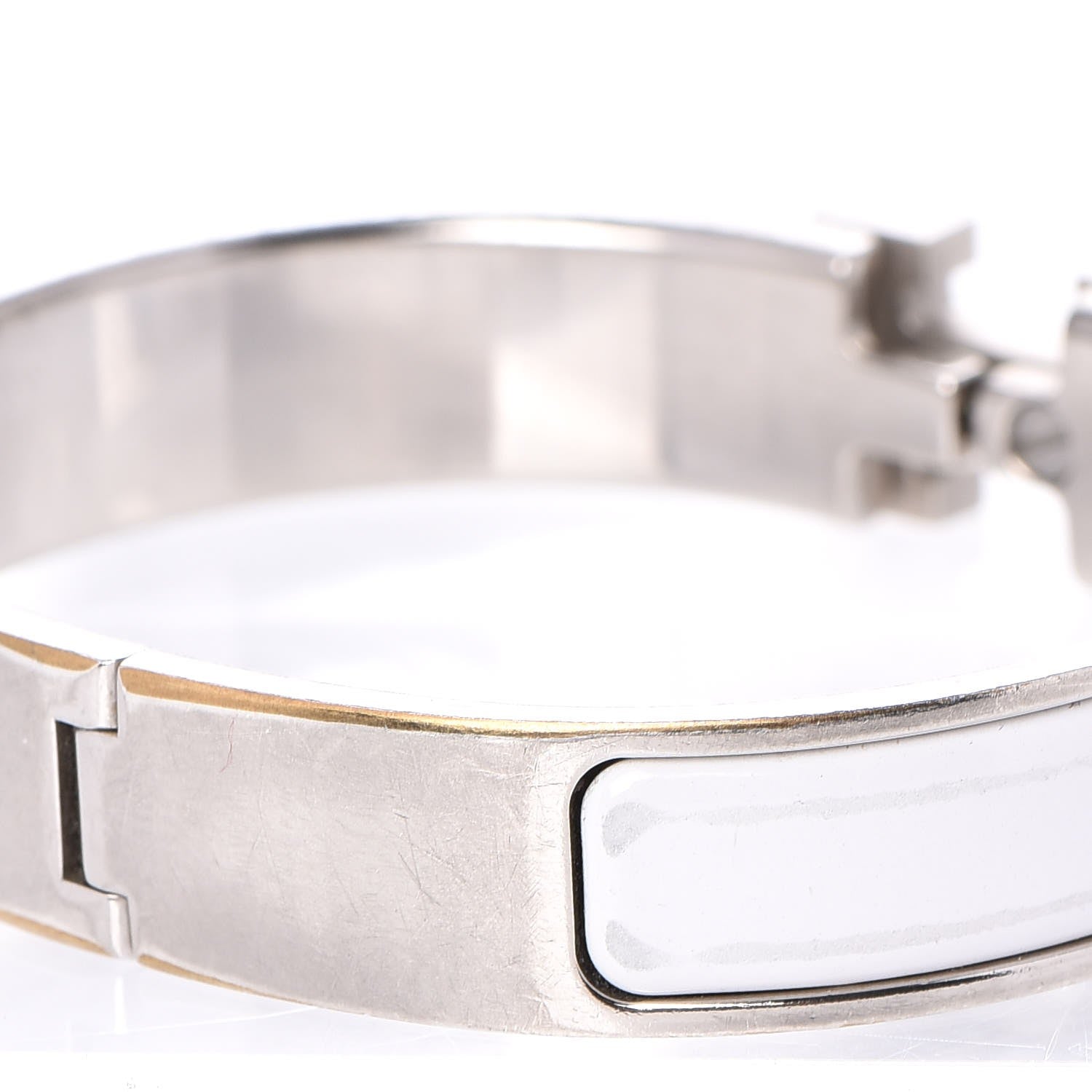 Hermes Enamel Narrow Clic Clac H Bracelet PM White 6 of 6