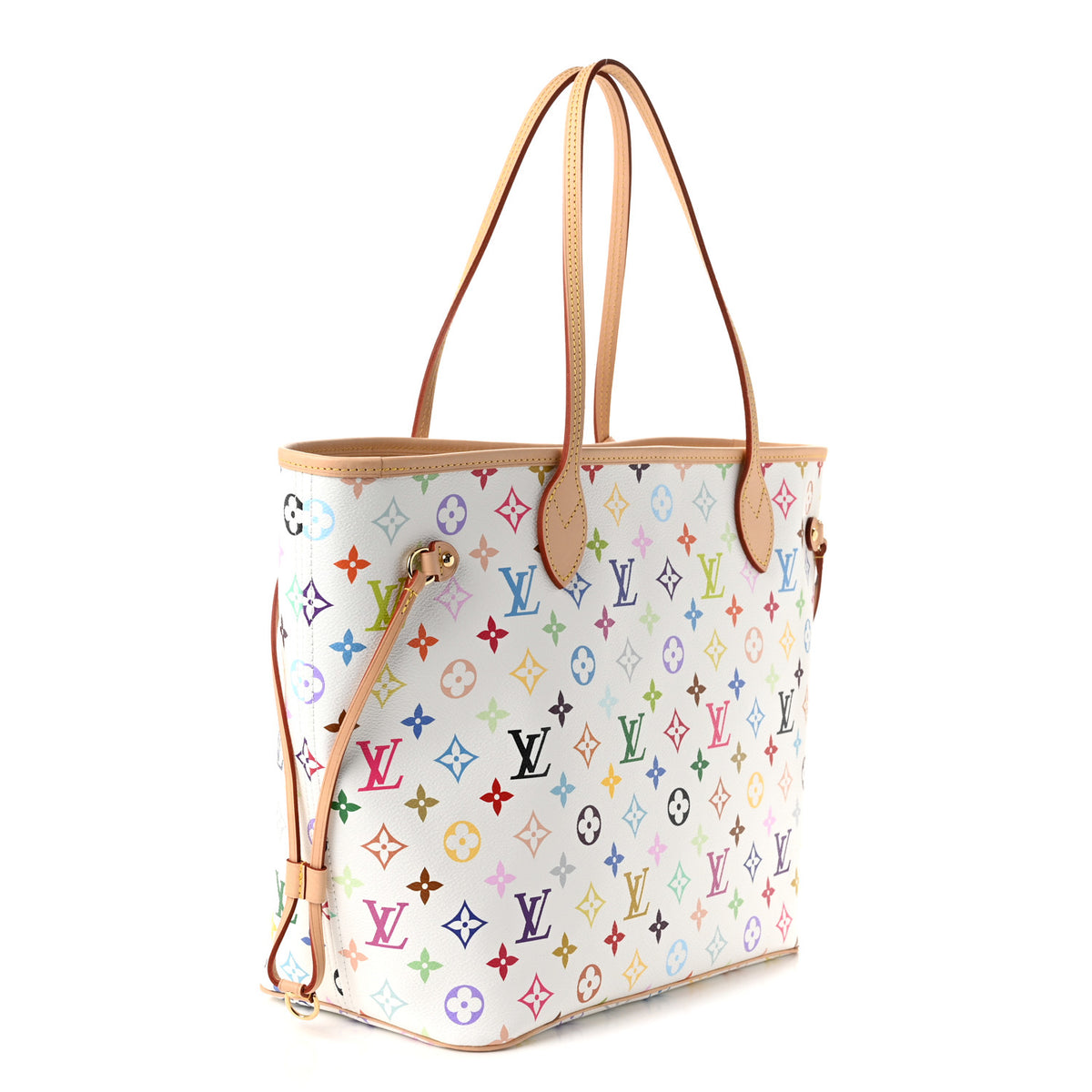 Louis Vuitton LV X TM Monogram Multicolor Neverfull MM White 4 of 10