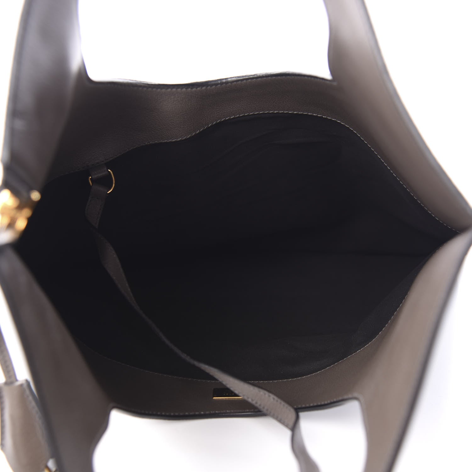 Tom Ford Suede Large Alix Padlock Zip Shoulder Bag Dark Grey 6 of 10