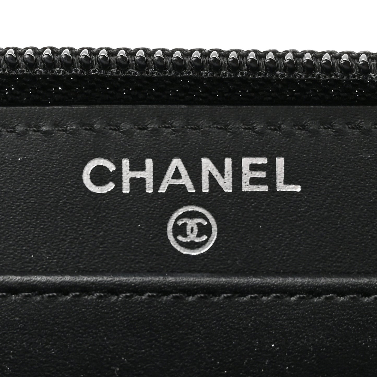 Patent Caviar Timeless CC Large Gusset Zip Around Wallet Black