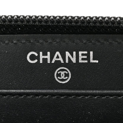 Chanel Patent Caviar Timeless CC Large Gusset Zip Around Wallet Black 6 of 9