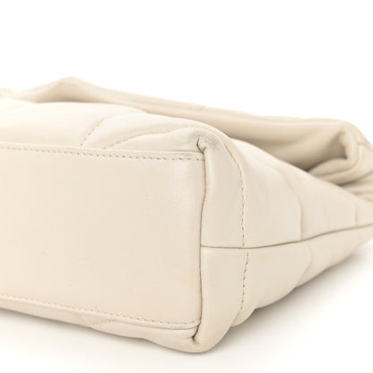 Saint Laurent Lambskin Quilted Mini Loulou Puffer Monogram Chain Satchel Crema Soft 10 of 16