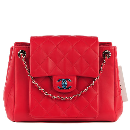 Chanel Lambskin Quilted Accordion Flap Red 1 of 7