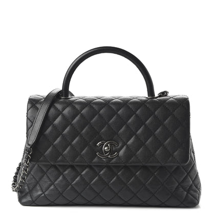 Chanel Caviar Quilted Medium Coco Handle Flap Black 1 of 11