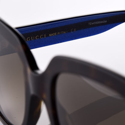 Gucci Oversize Square Web GG 0036S Sunglasses Tortoise 6 of 9