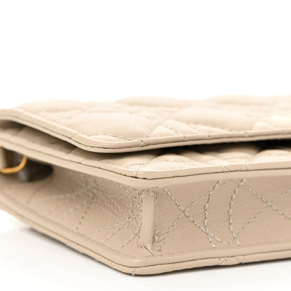 Christian Dior Supple Calfskin Caro Pouch with Chain Sand 9 of 12