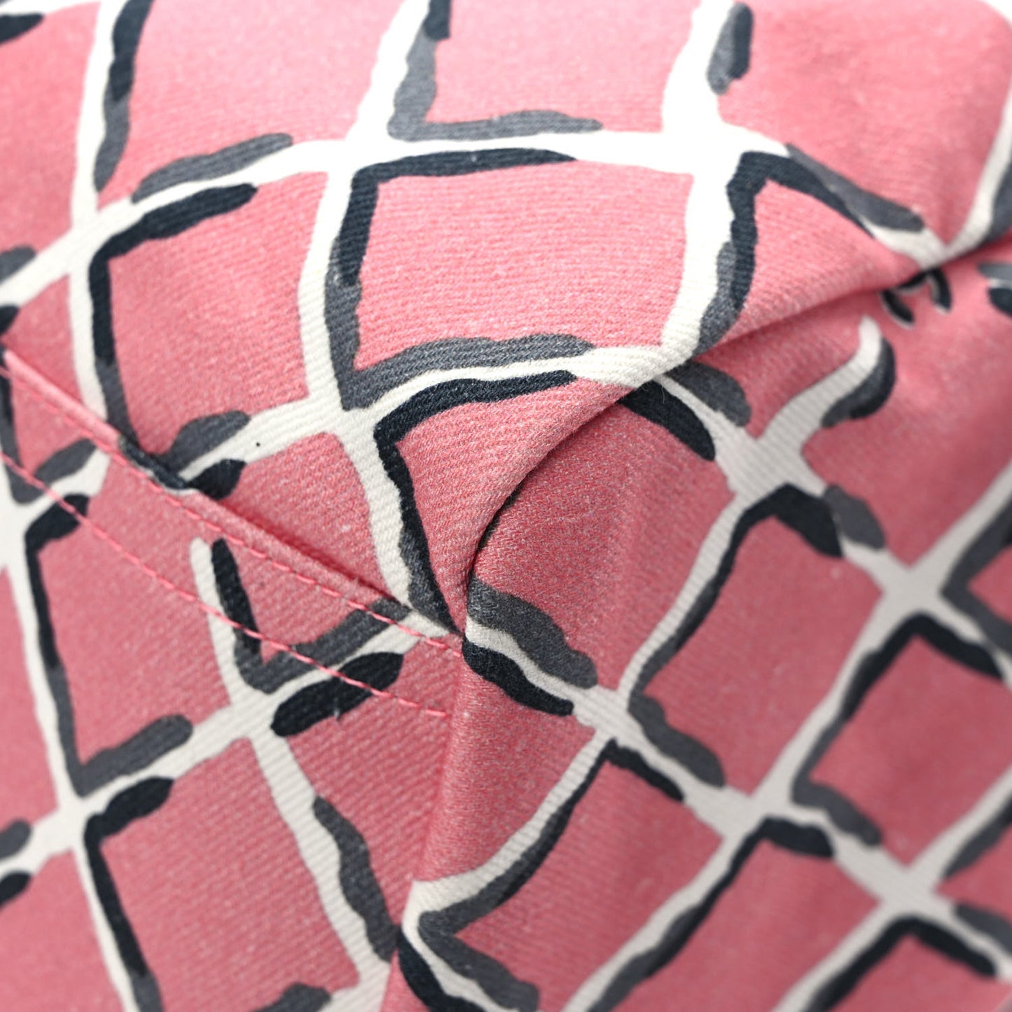 Canvas Printed Airline Drawstring Bag Pink