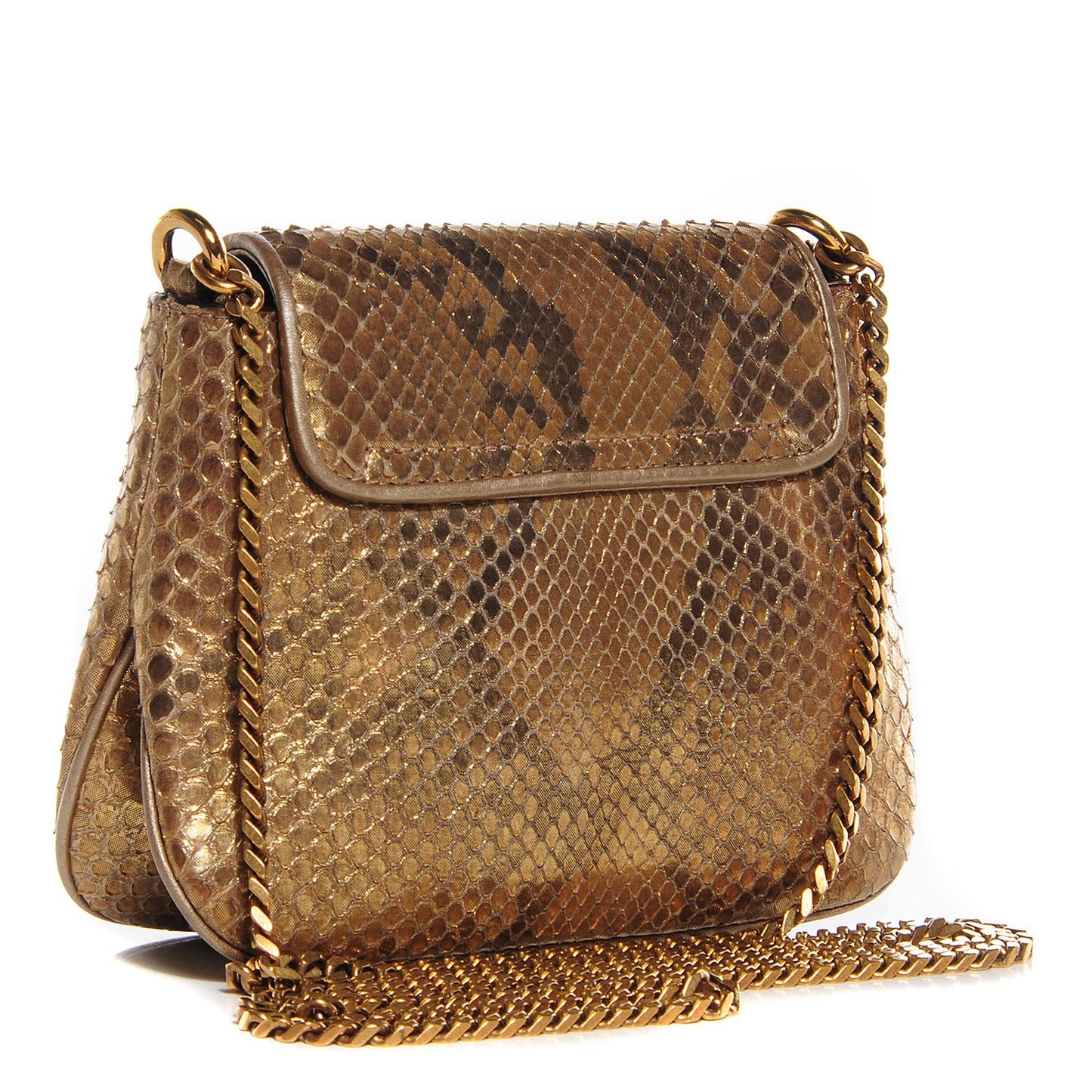Python Small 1973 Chain Shoulder Bag Gold