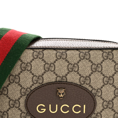 Gucci GG Supreme Monogram Web Neo Vintage Shoulder Bag Beige New Acero Crop 8 of 13