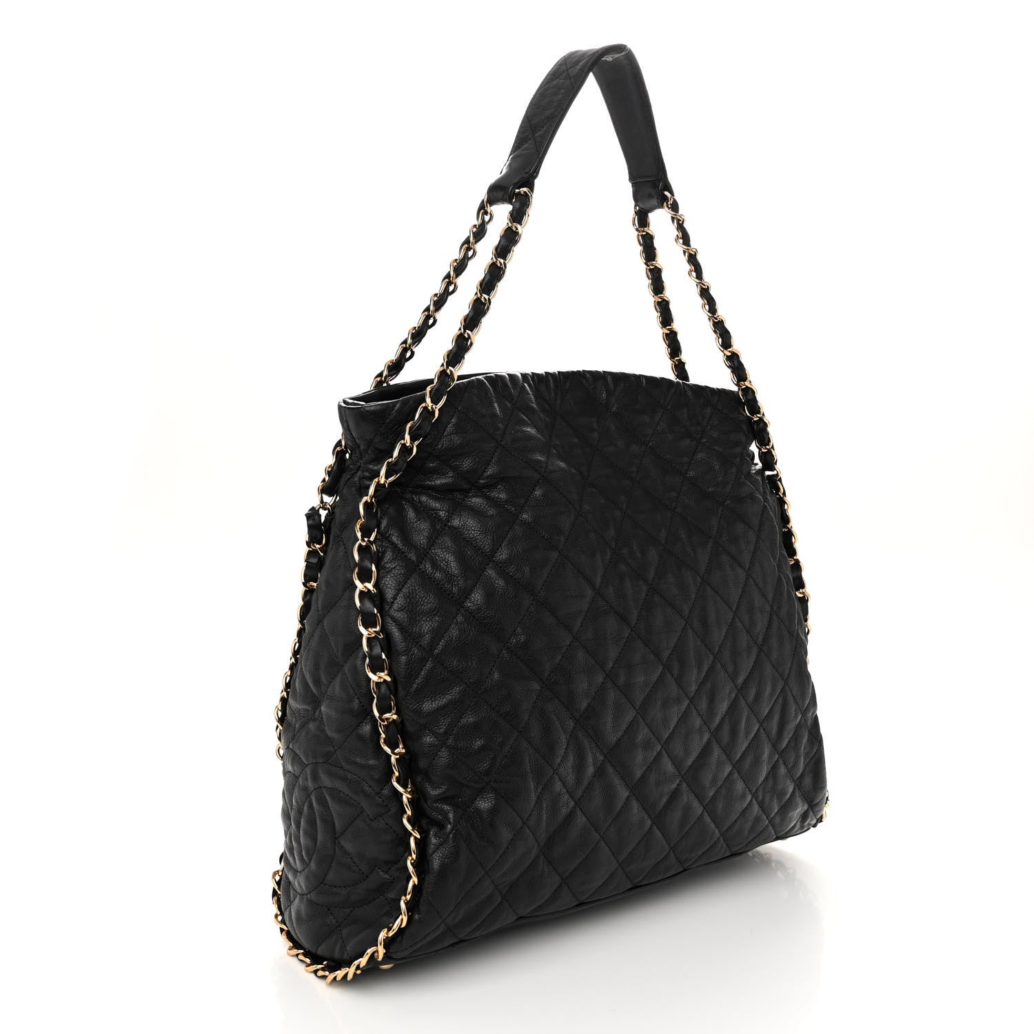 Chanel Calfskin Quilted Large Chain Me Hobo Black 3 of 11