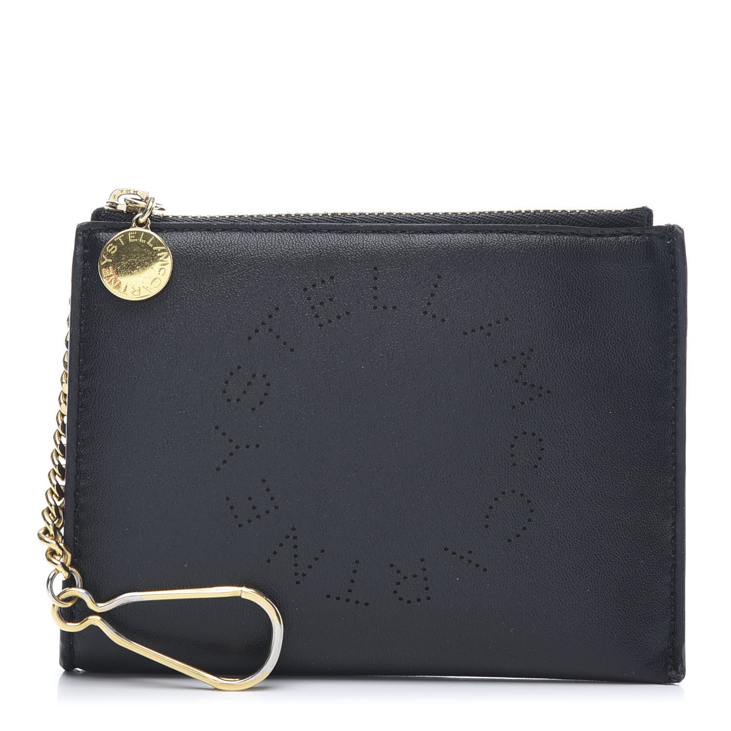 Stella McCartney Eco Alter Nappa Perforated Small Key Pouch Black 2 of 10