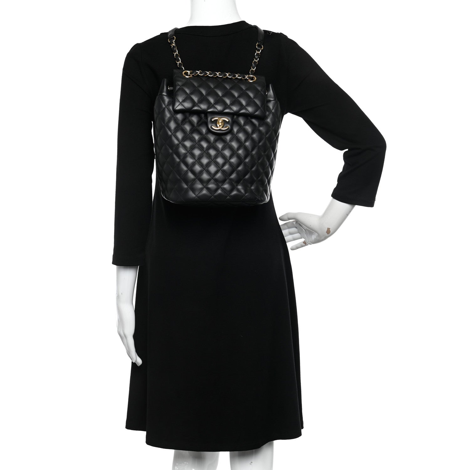 Chanel Lambskin Quilted Small Urban Spirit Backpack Black 2 of 11