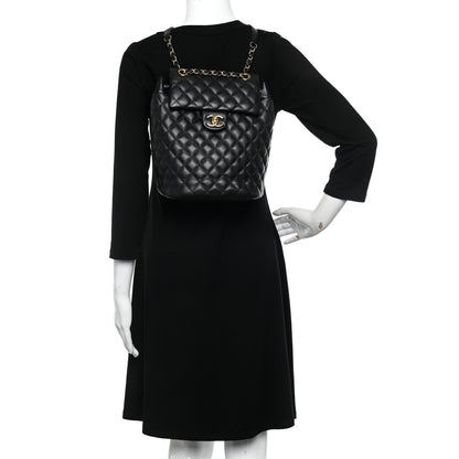Chanel Lambskin Quilted Small Urban Spirit Backpack Black 2 of 11