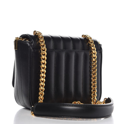 Saint Laurent Lambskin Matelasse Monogram Small Vicky Chain Bag Black 3 of 8