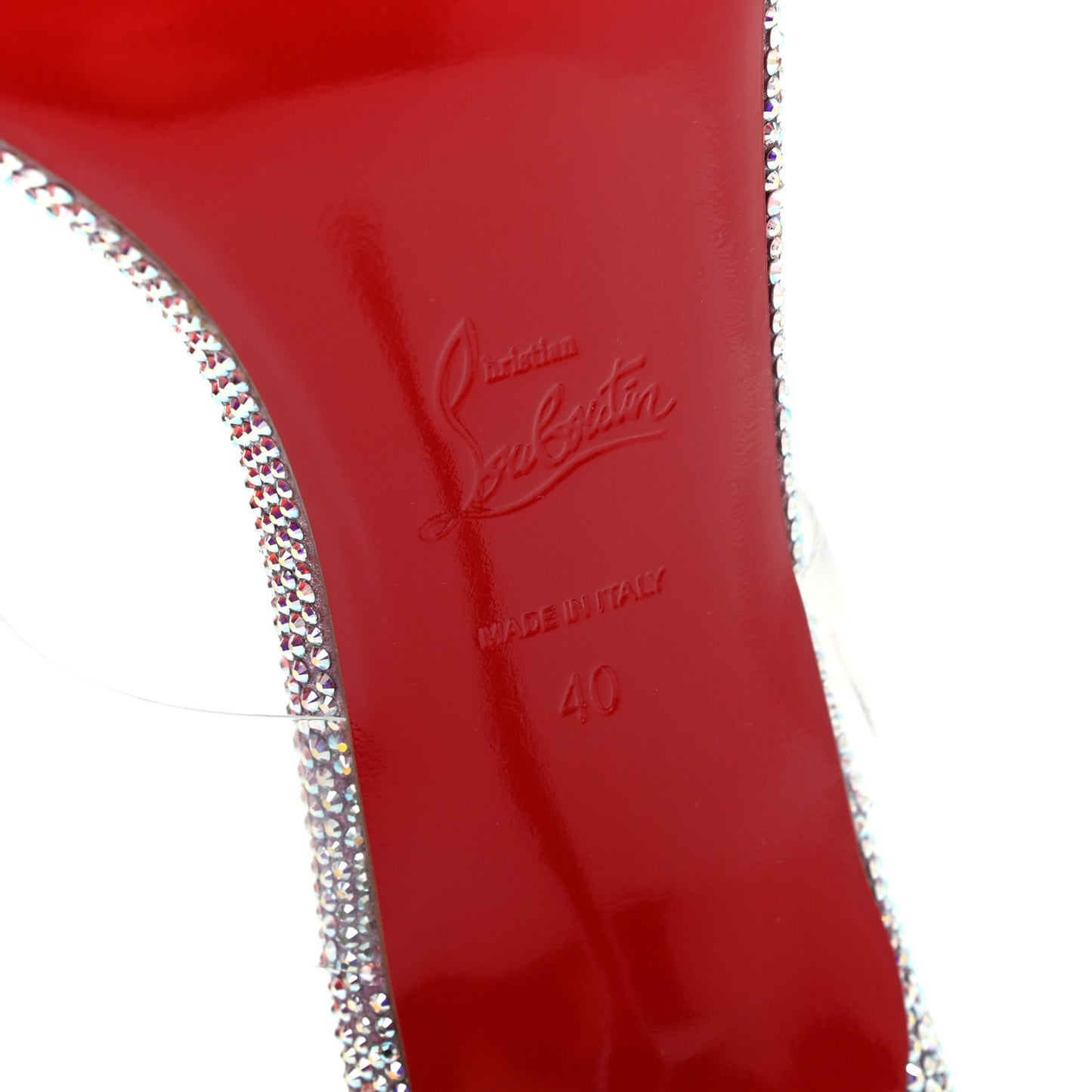 PVC Crystal Just Strass 85 Sandals 40 Crystal