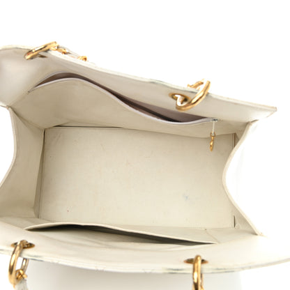 Chanel Caviar Quilted CC Tote White 4 of 16