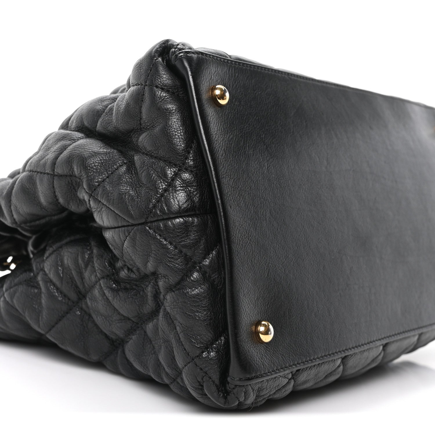 Chanel Calfskin Quilted Small Chain Me Tote Black 9 of 10