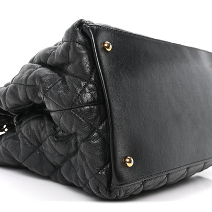 Chanel Calfskin Quilted Small Chain Me Tote Black 9 of 10