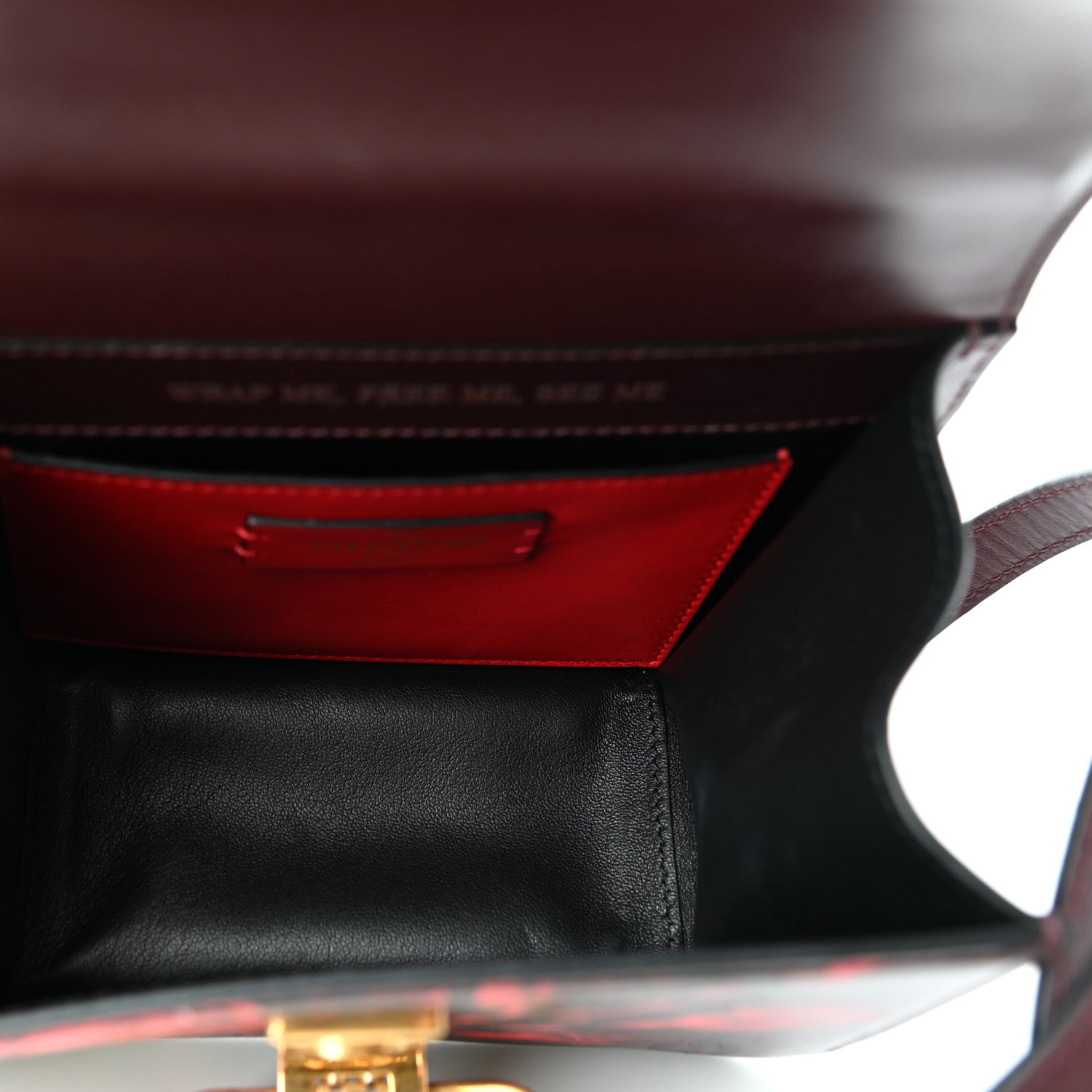 Valentino Garavani X UNDERCOVER Smooth Calfskin Rose Print Small VSling Shoulder Bag Rubin 5 of 9