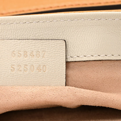 Gucci GG Supreme Monogram Calfskin Mini Padlock Flap Pocket Shoulder Bag Beige Mystic White Sun Oil 7 of 10
