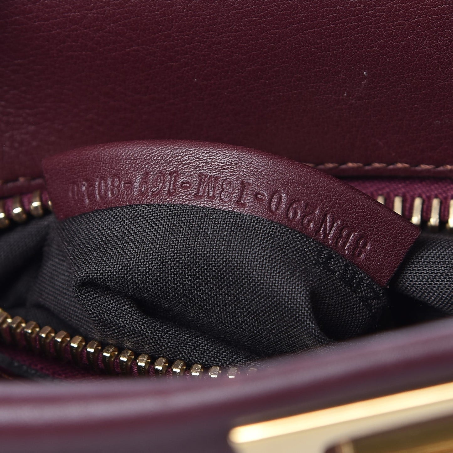 Vitello Seta Waves Bi-Color Medium Peekaboo Iconic Satchel Bordeaux Latte