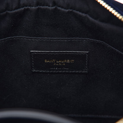 Saint Laurent Velvet Matelasse Monogram Lou Camera Bag Navy 8 of 10
