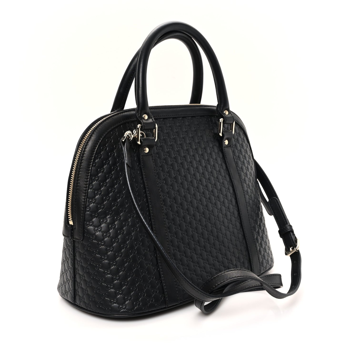 Microguccissima Medium Dome Bag Black