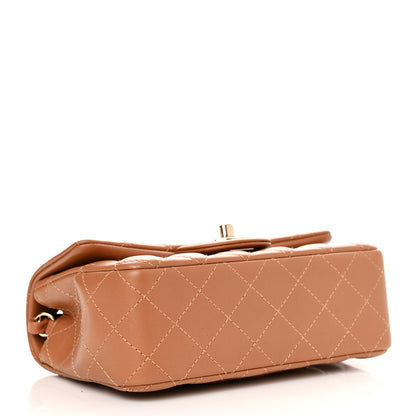 Chanel Lambskin Quilted Mini Rectangular Flap Brown 4 of 11