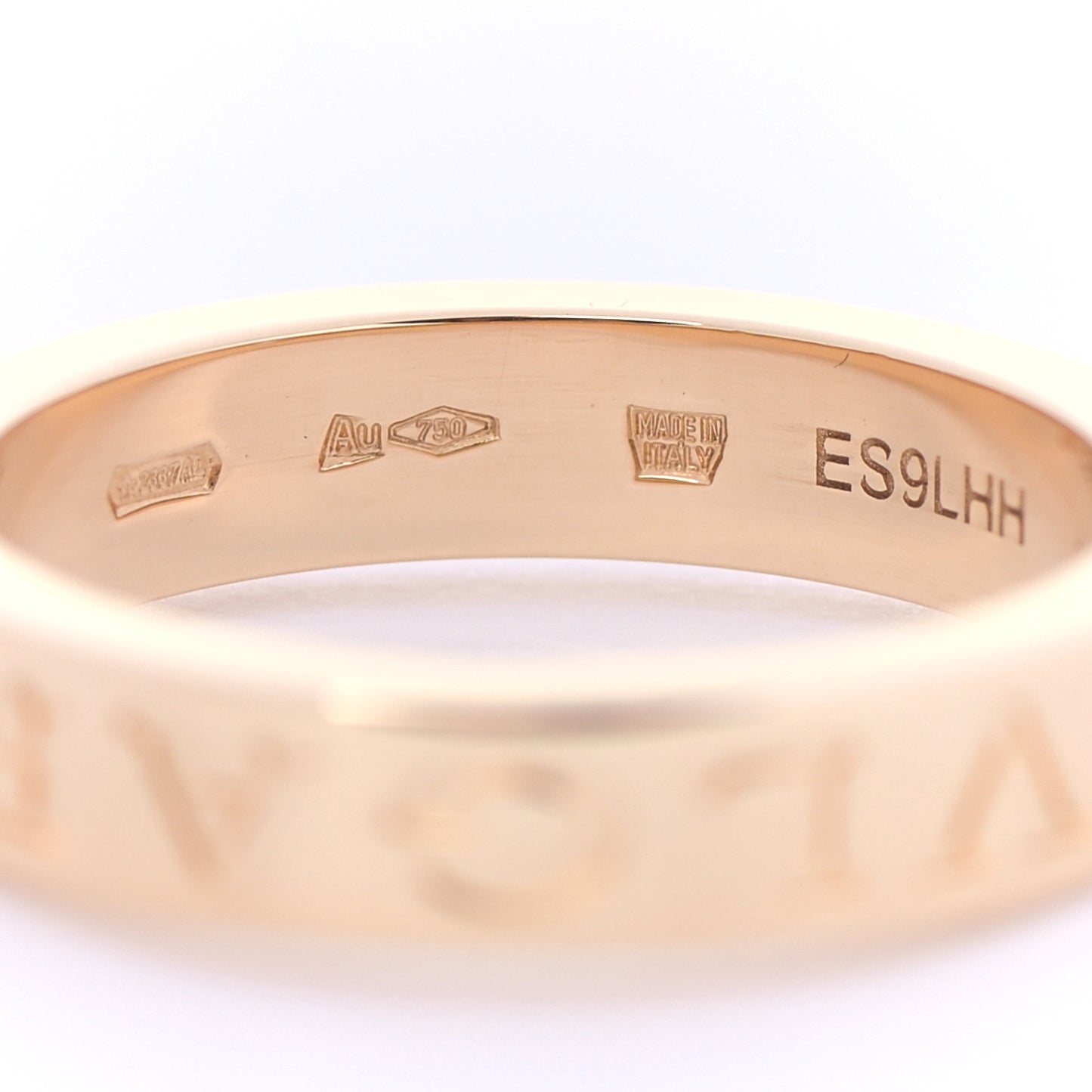 18K Yellow Gold Diamond B.Zero1 Essential Band Ring 54 6.75
