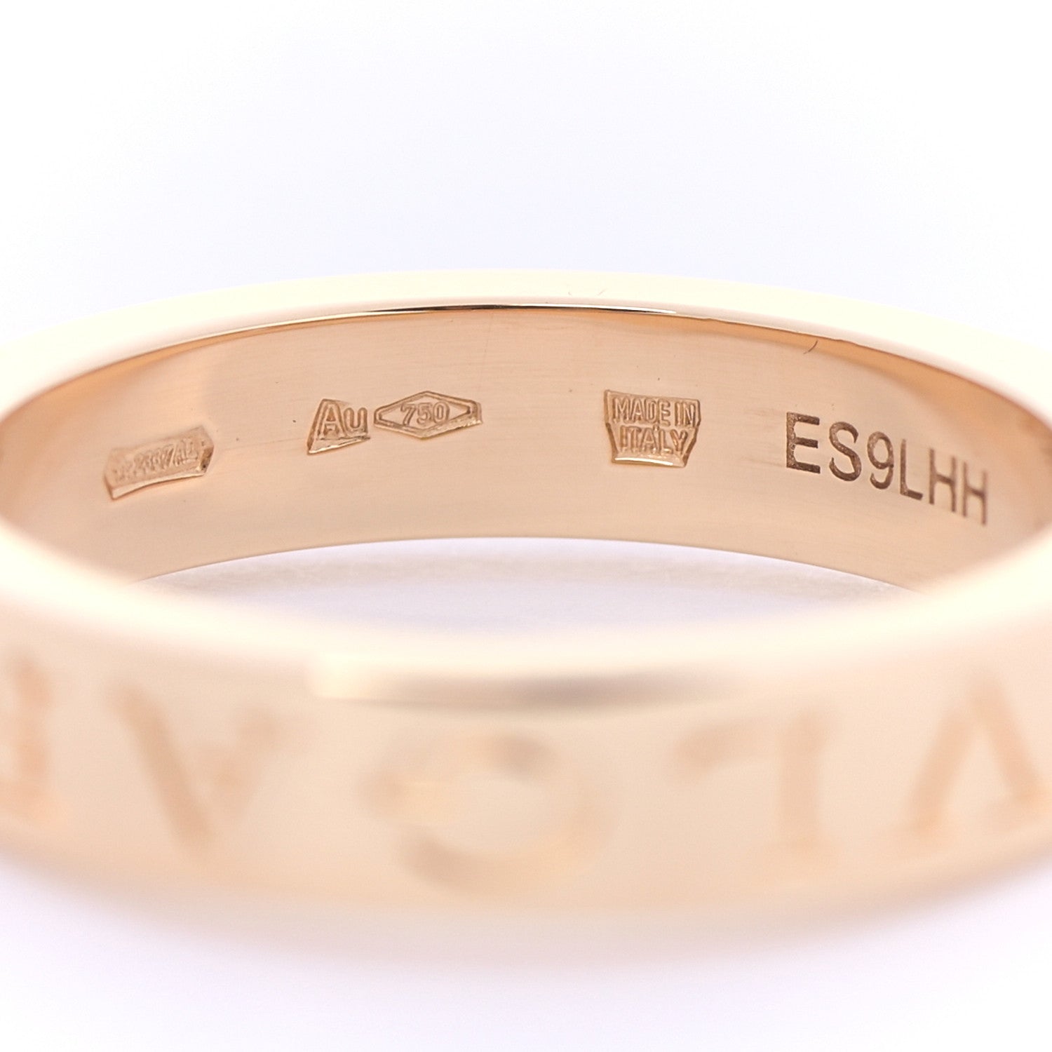 Bulgari 18K Yellow Gold Diamond B.Zero1 Essential Band Ring 54 6.75 4 of 4
