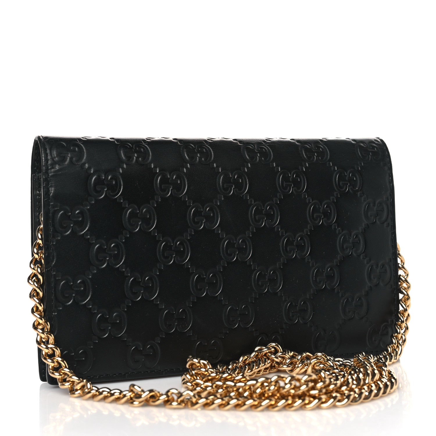 Gucci Guccissima Icon Chain Wallet Black 3 of 9
