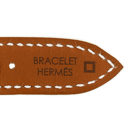 Hermes Matte Alligator 21mm Heure H Hour Watch Strap White 5 of 6