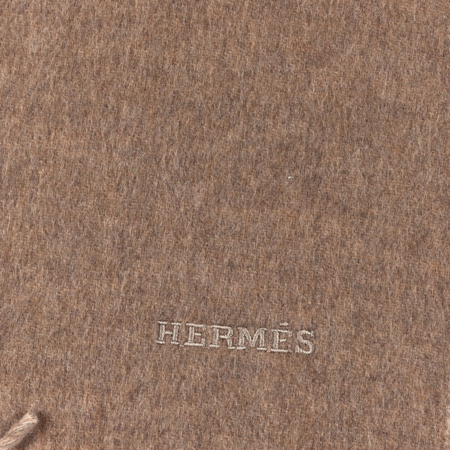 Cashmere Fringe Scarf Naturel Taupe