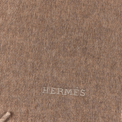 Hermes Cashmere Fringe Scarf Naturel Taupe 3 of 4