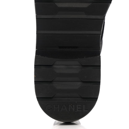 Chanel Shiny Calfskin Quilted Lace Up Combat Boots 38 Black 8 of 11