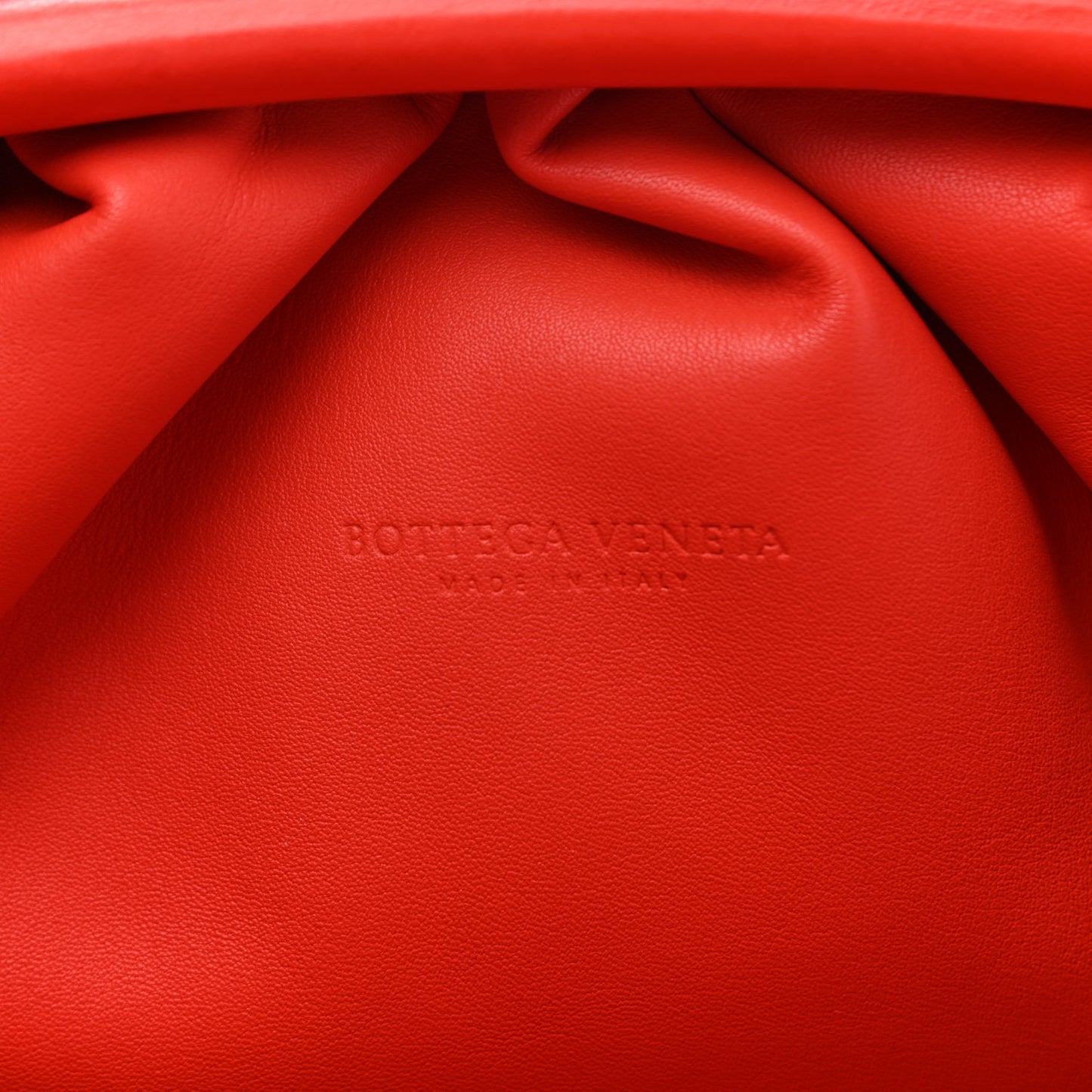 Nappa Maxi Intrecciato The Pouch Oversized Clutch Bright Red