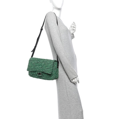 Chanel Tweed Easy 2.55 Reissue Flap Green 2 of 10