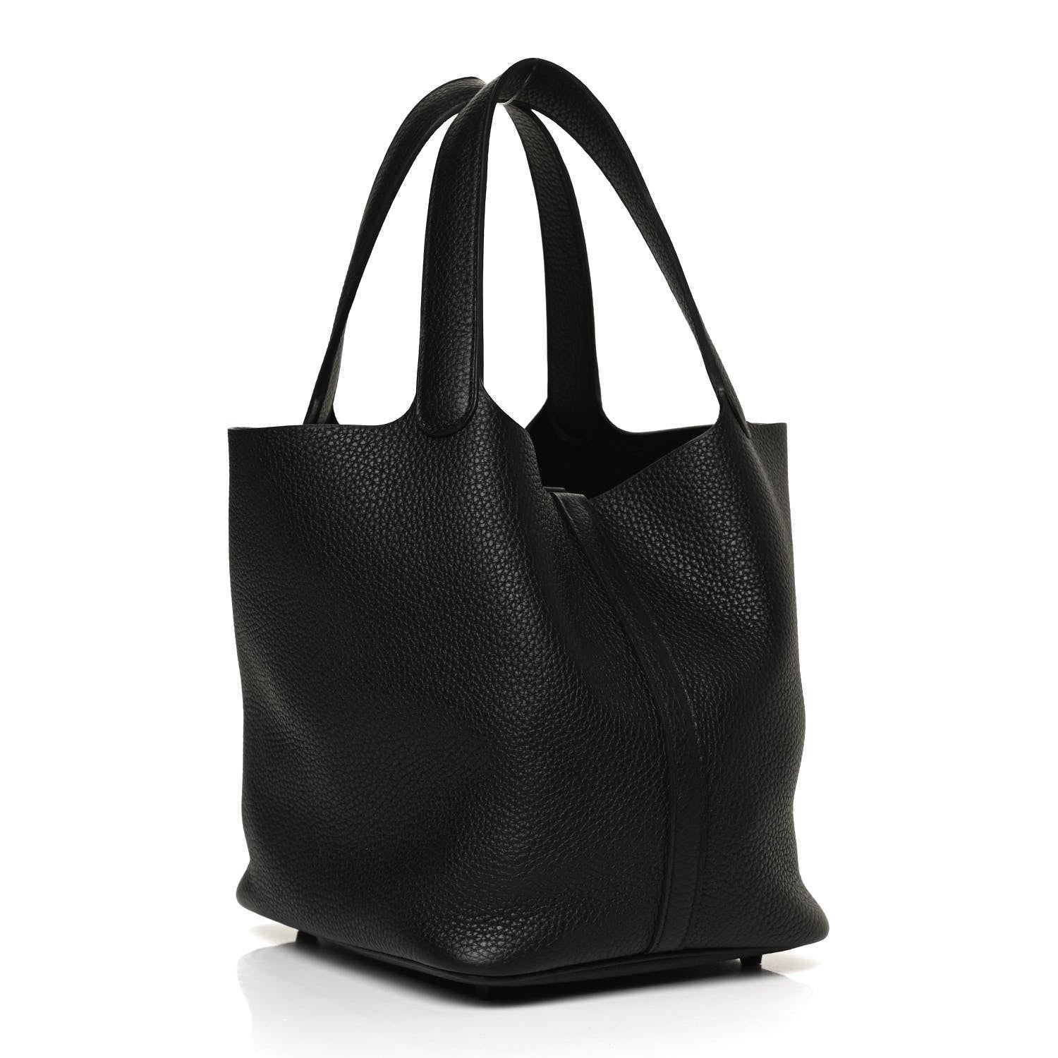 Hermes Taurillon Clemence Monochrome Picotin Lock 22 MM Black 3 of 11