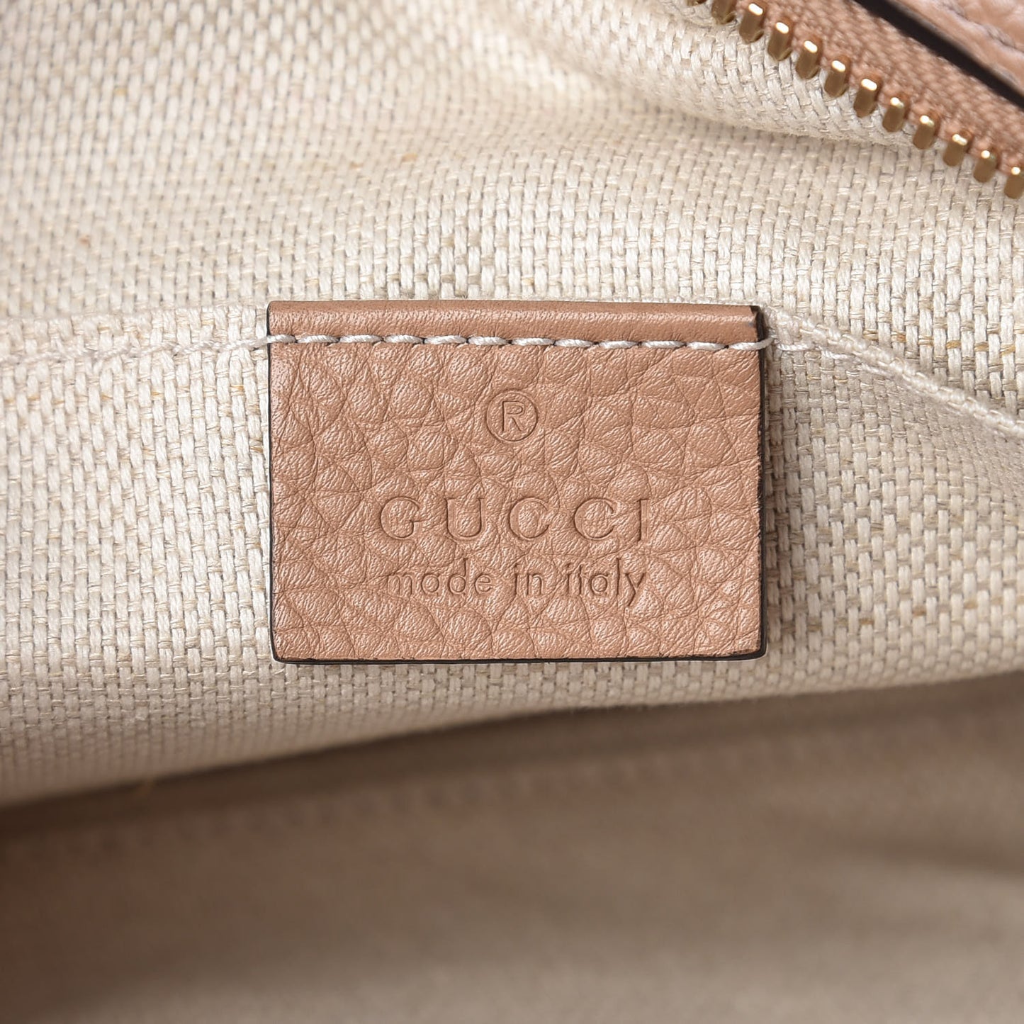 Pebbled Calfskin Small Soho Disco Bag Camelia