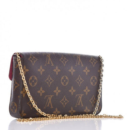 Louis Vuitton Monogram Pochette Felicie Chain Wallet Fuchsia 3 of 11