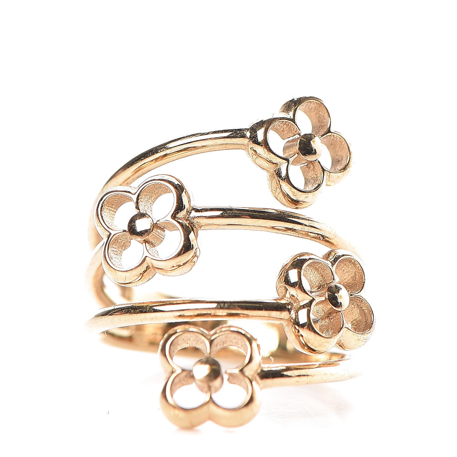 Louis Vuitton Flower Full Ring M Gold 1 of 5